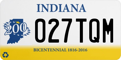 IN license plate 027TQM