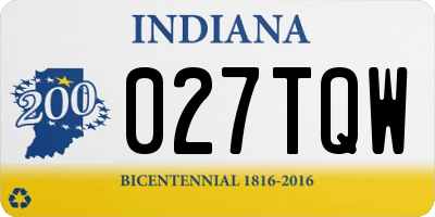 IN license plate 027TQW