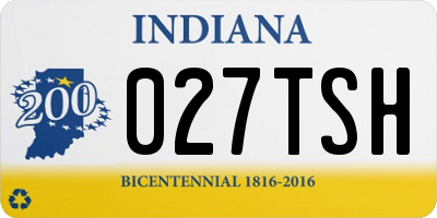 IN license plate 027TSH