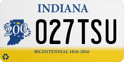 IN license plate 027TSU