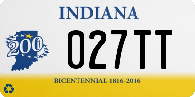 IN license plate 027TT