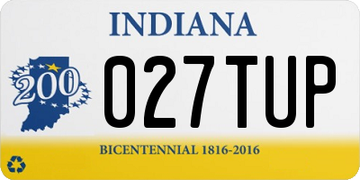 IN license plate 027TUP