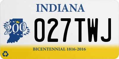 IN license plate 027TWJ