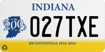 IN license plate 027TXE
