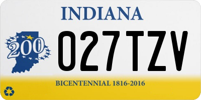 IN license plate 027TZV