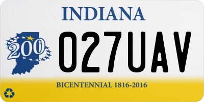 IN license plate 027UAV