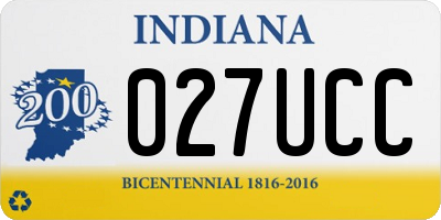 IN license plate 027UCC