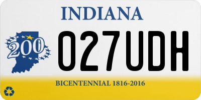 IN license plate 027UDH
