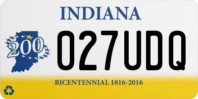 IN license plate 027UDQ