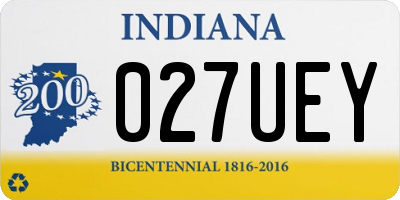 IN license plate 027UEY