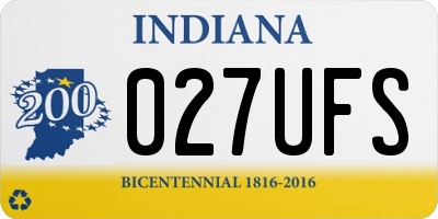 IN license plate 027UFS