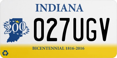 IN license plate 027UGV
