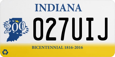 IN license plate 027UIJ