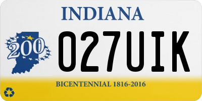 IN license plate 027UIK