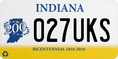 IN license plate 027UKS