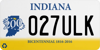 IN license plate 027ULK