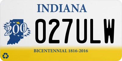 IN license plate 027ULW