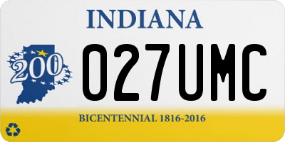 IN license plate 027UMC
