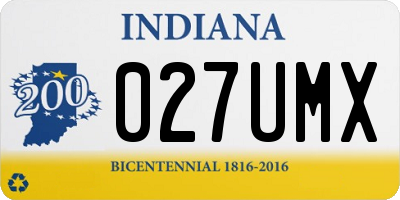 IN license plate 027UMX