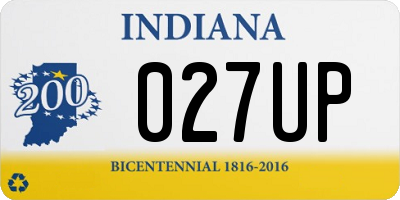 IN license plate 027UP