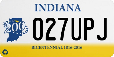 IN license plate 027UPJ