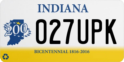 IN license plate 027UPK