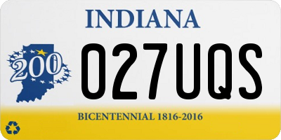 IN license plate 027UQS