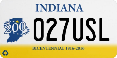 IN license plate 027USL