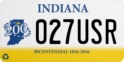 IN license plate 027USR