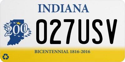 IN license plate 027USV