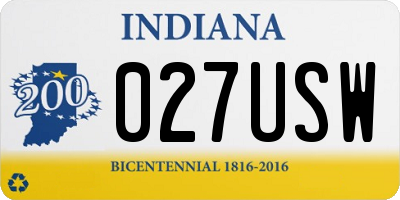 IN license plate 027USW
