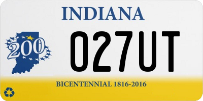 IN license plate 027UT