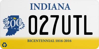IN license plate 027UTL