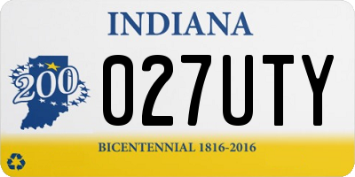 IN license plate 027UTY