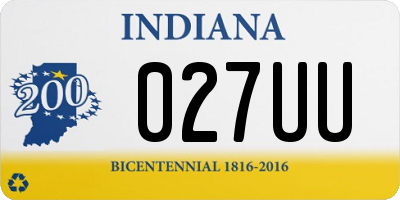 IN license plate 027UU