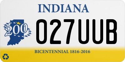 IN license plate 027UUB