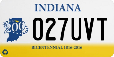 IN license plate 027UVT