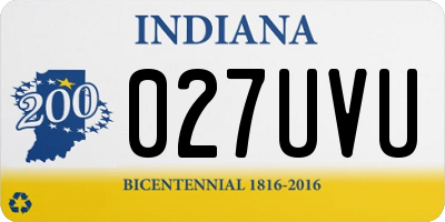 IN license plate 027UVU