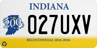 IN license plate 027UXV