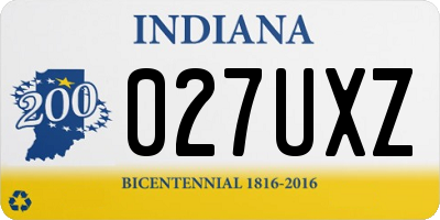 IN license plate 027UXZ