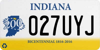 IN license plate 027UYJ