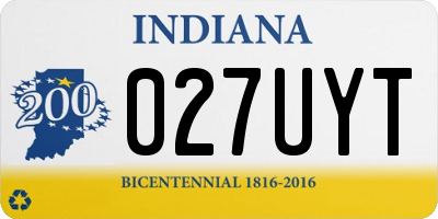 IN license plate 027UYT
