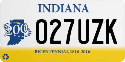 IN license plate 027UZK