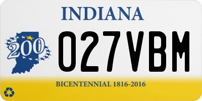 IN license plate 027VBM