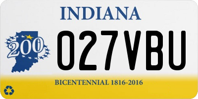 IN license plate 027VBU