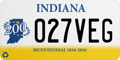 IN license plate 027VEG