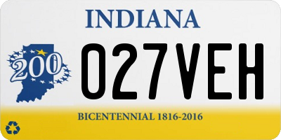 IN license plate 027VEH