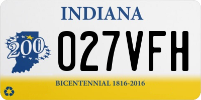 IN license plate 027VFH