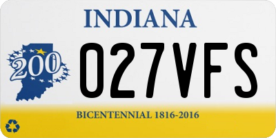 IN license plate 027VFS