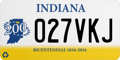 IN license plate 027VKJ